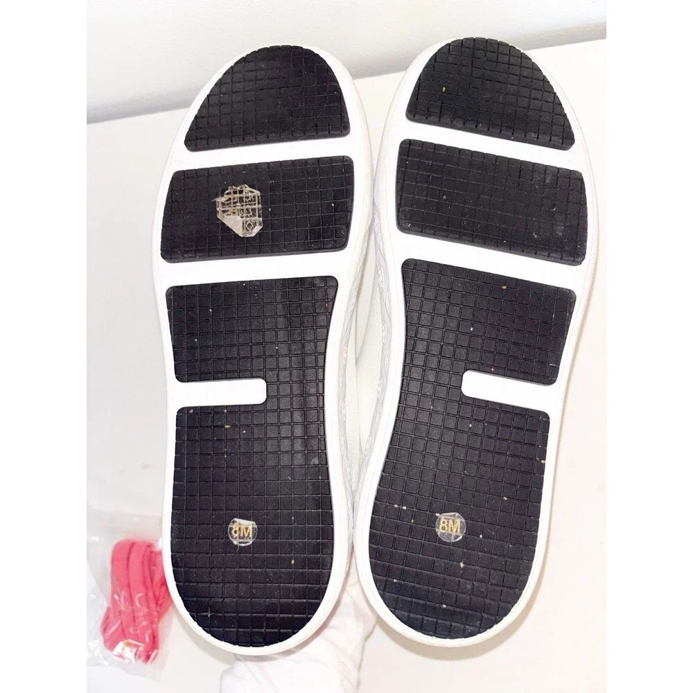 Tory Burch Ladybug Leather Sneakers Trainer Purity Coral Crush US 8